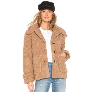 Free People So Soft Cozy Peacoat Brown Size Small
